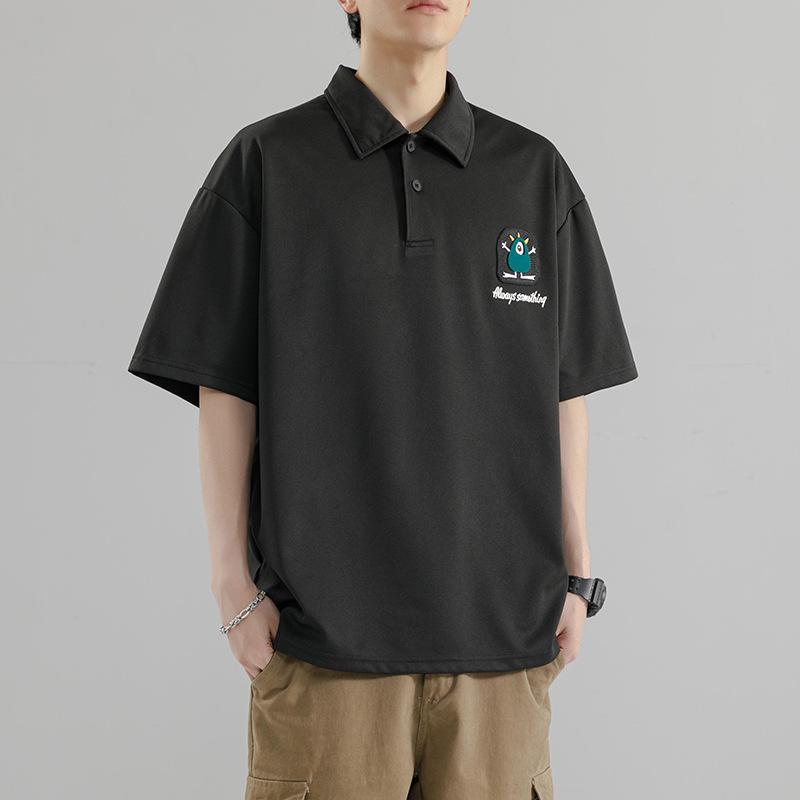 Polo Shirt, Men's Spring Trend, Men's Loose Casual Clothing, Versatile Lapel, Short Sleeved Fashionable Men's Jacket Top