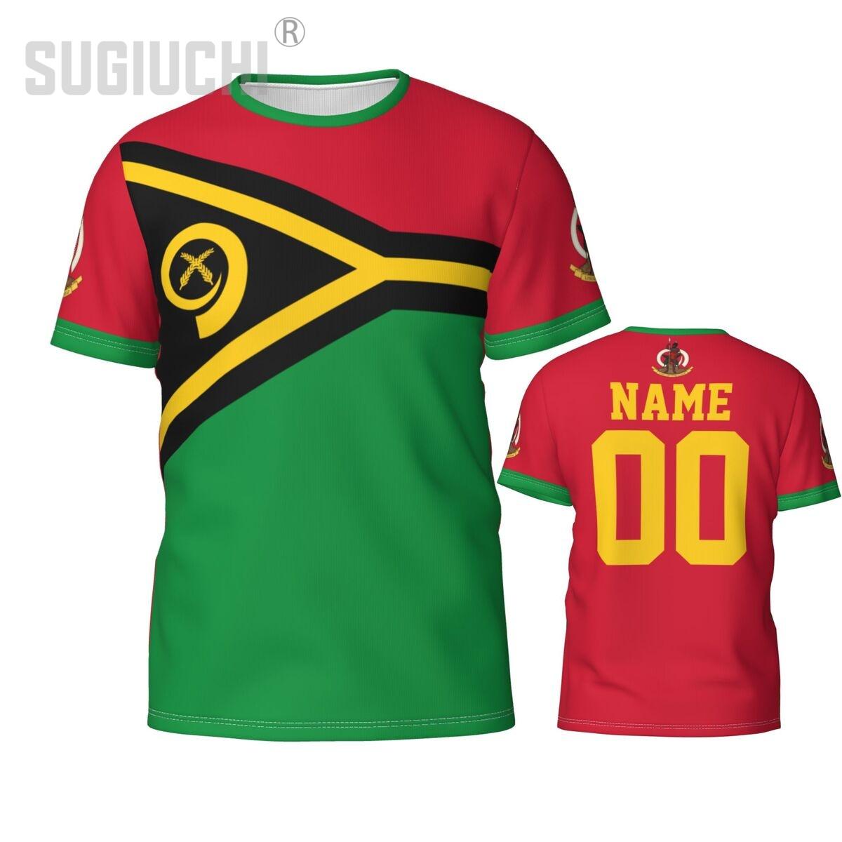 Custom Name Number Vanuatu Flag Emblem 3D T-shirts For Men Women Tees team Clothes Soccer Football Fans Gift T shirt S