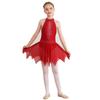 Figure Skating Dress for Girls Shiny Rhinestone Ice Skating Dress Ballet Dance Leotard Dress for Competition Costume