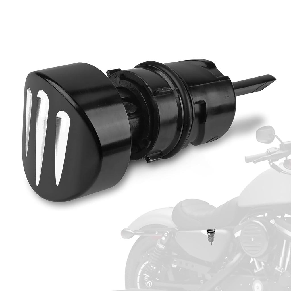 Motorcycle Oil Tank Dipstick Engine Machine Oil Tank Cap Oil Level Indicator Fit for Harley Sportster XL 883 1200, Forty Eight 2004-2021, Chrome