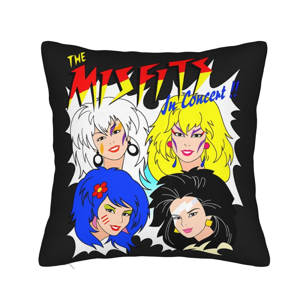 Kpop Style Jem And The Holograms Pillow Cover Comfy Cushion Cover Vintage Pillow Case For Sofa Couch Bed Living Room