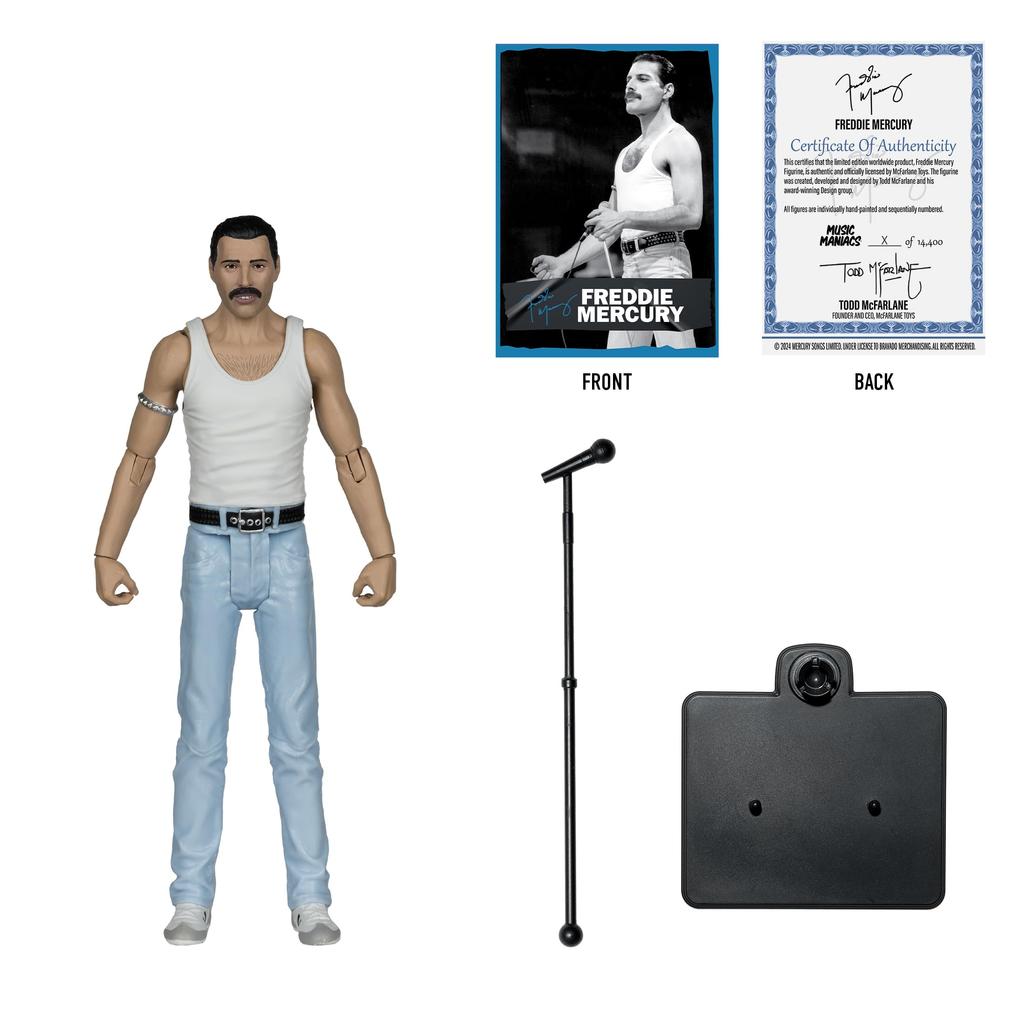 McFarlane Toys - Music Maniac Rock Freddie Mercury 6-inch Action Figure