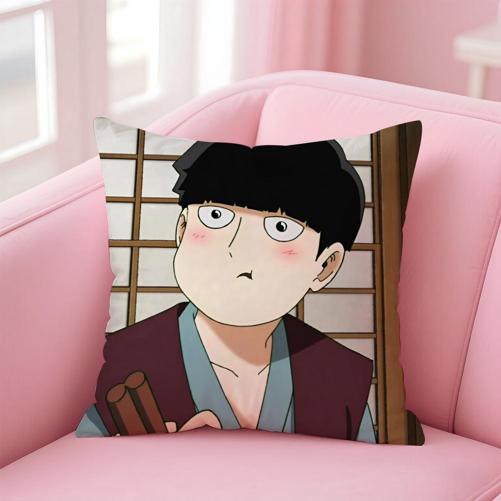 Mob Psycho Cushion Cover Linen Minimalist Cover Soft Decor for Sofa Home Room