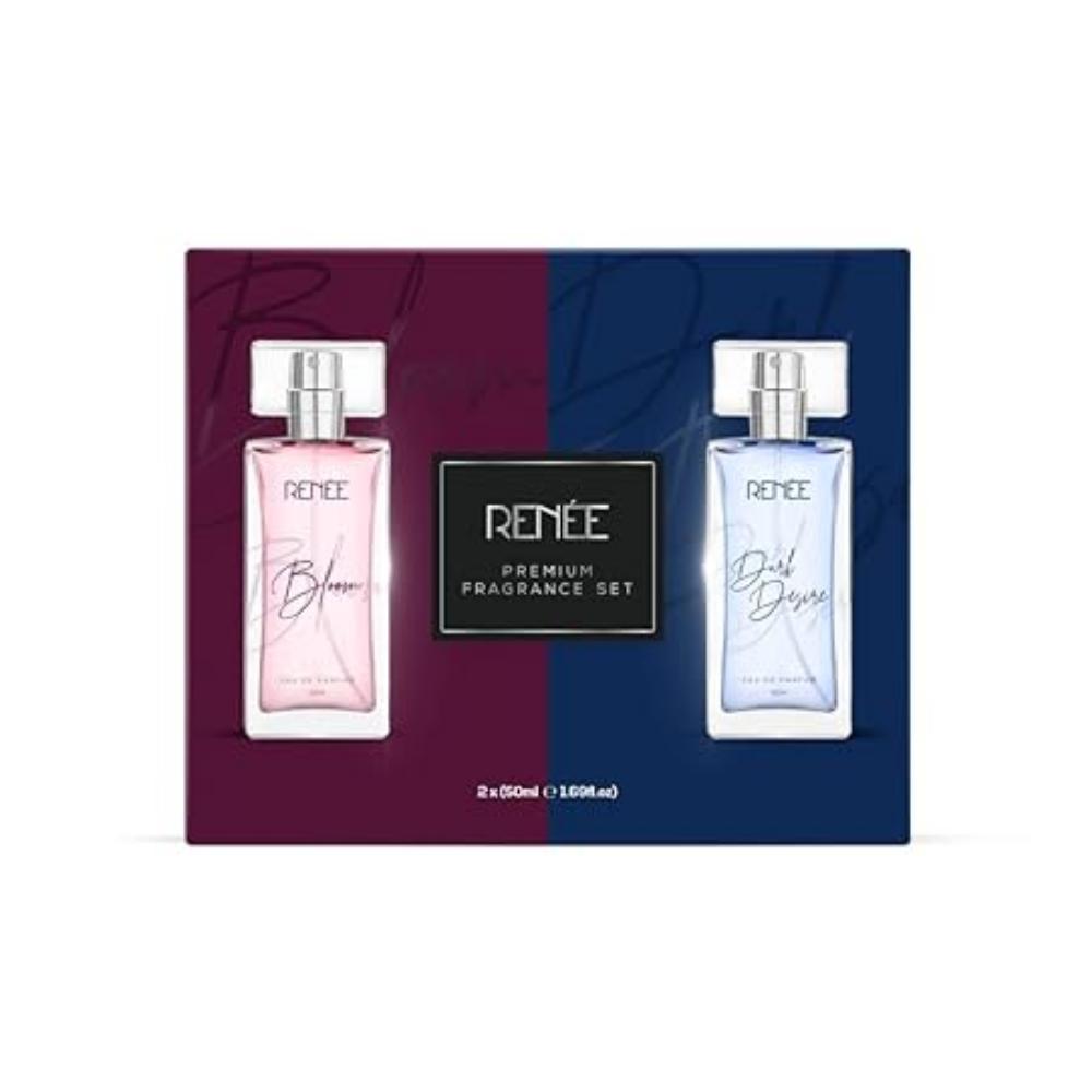 RENEE Eau De Parfum Premium Fragrance Combo Set For Women Bloom 50ml & Dark Desire 50ml| Premium Long Lasting Luxury Perfume| Scent for All Occasions