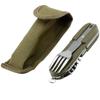 Portable Fork Knife Tableware Tools for Outdoor Camping, Folding and Detachable Combined Stainless Steel Fork Knife for Travel
