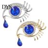 Electroplated Eye Accessory Bling Rhinestone Eyes Brooch Pin, Tear of Angel Lapel Pin Secure Clasp for Women, Sweater Cardigan Coat Suit Decoration