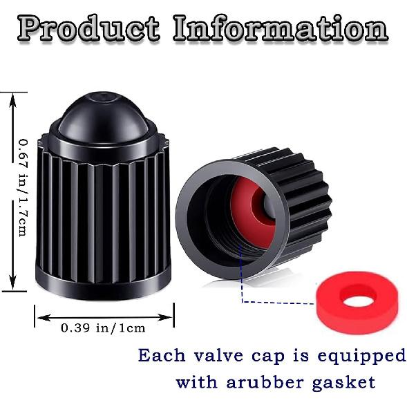 1000 Pcs Tire Valve Stem Caps Z-OneMart Plastic Black Tire Valve Caps For Car Tires Universal Heavy-Duty Stem Covers For Car Leak Proof Stem Cover