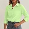 IHUASU Women's Fashion Casual Solid Color Print Long Sleeve POLO Neck Blouses & Shirts Unique Design