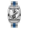 Classic Fashion Automatic Mechanical Wristwatch Men Transparent Watch Skeleton Stainless Steel Bracelet Mesh Strap Men's Watches