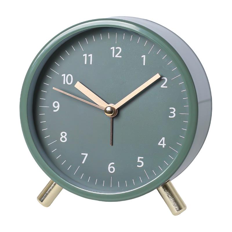 Nordic 4.5-Inch Silent Alarm Clock: Fashionable, Luminous, Light Luxury Desk Clock