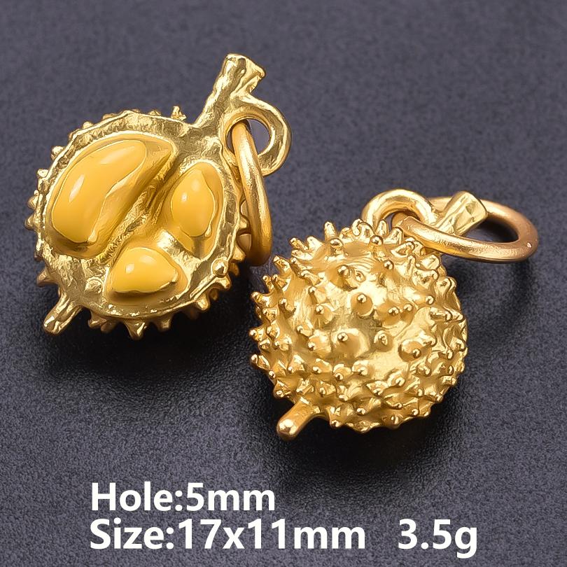 5pcs Fashion Strawberry Peach Watermelon Enamel Charm For Jewelry Making Supplies 3D Alloy Pendant DIY Accessories Findings Bulk