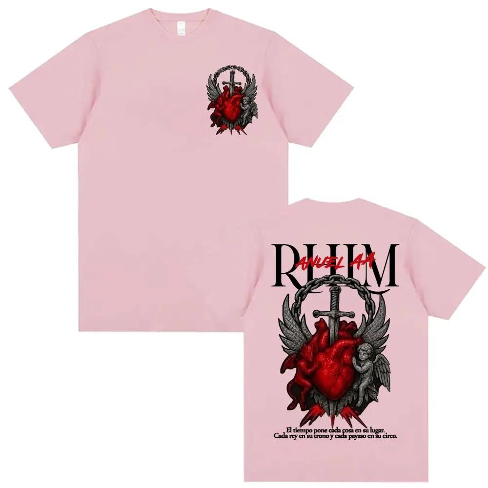 Rapper Anuel AA Rhlm 2 Album Tour Graphic T-shirts Men's Clothing Oversized Hip Hop Short Sleeve Unisex Sweatshirt Women Hoodies