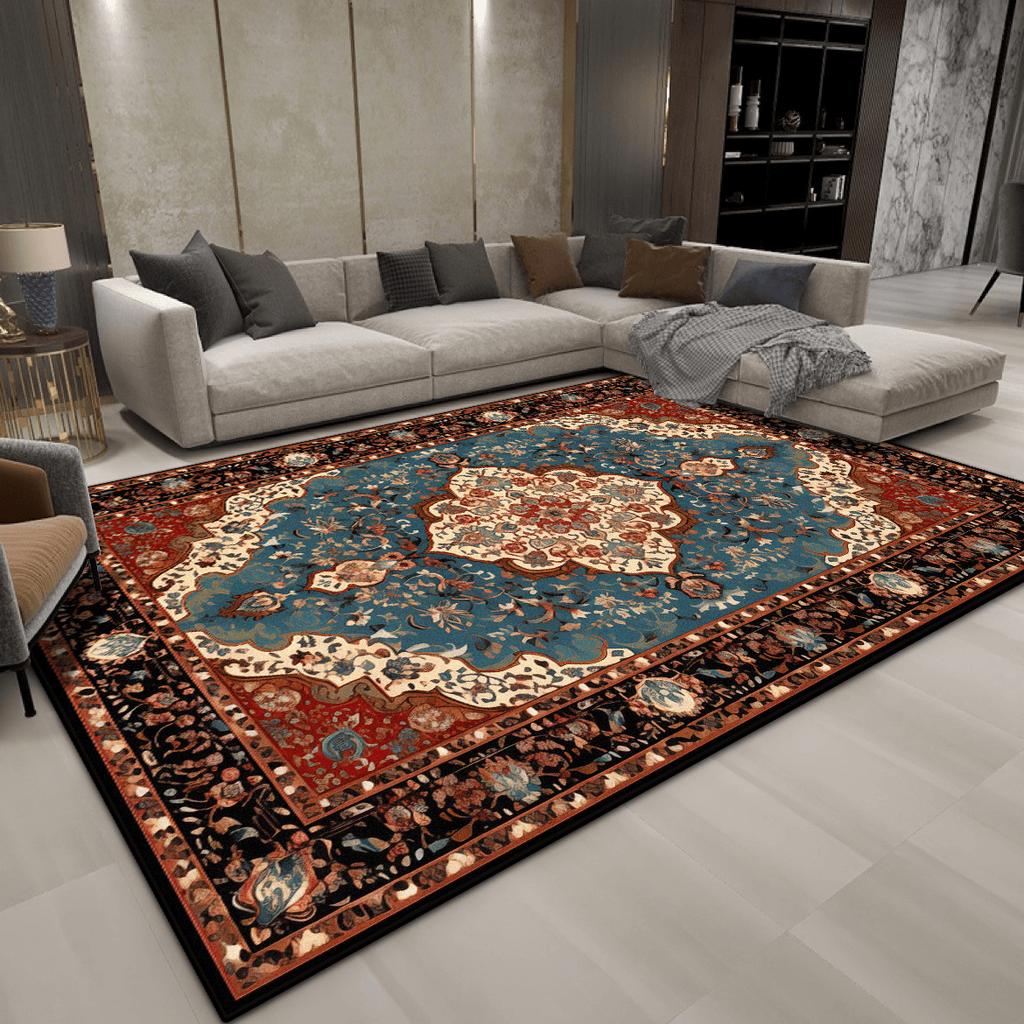 Europäischer Stil Luxus TEPPICHE FÜR WOHNZIMMER Persische Dekoration Schlafzimmer Bettseite Plüschteppich Faltbare Lounge Rutschfeste Weiche Matten