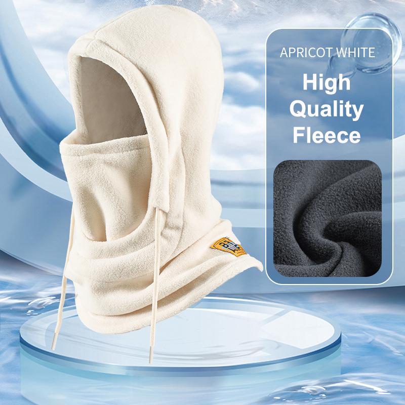 Winter Plüsch Wintermütze - Elastischer Kordelzugverschluss Leicht und warm für Radfahren, Skifahren, Outdoor-Aktivitäten Einfarbig