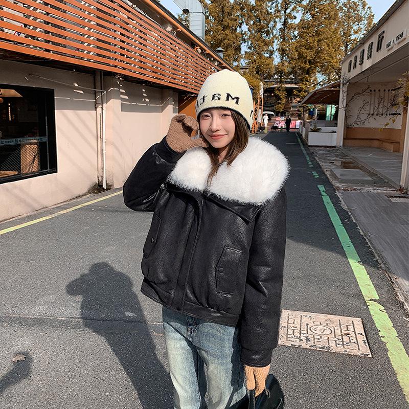 Big Fur Collar Women's Short High-end Celebrity Temperament Small Winter Down Cotton-padded Jacket