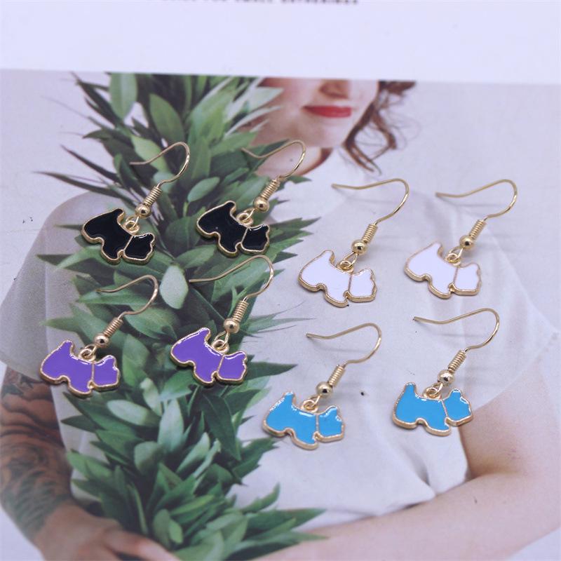 Adorable Alloy Puppy Pendant Earrings - Fashionable and Versatile Accessories