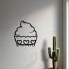 Cupcake Cuore Decorazione Murale in Metallo Ferro Nero Decorazione Panetteria Segno Murale Cucina