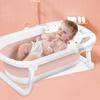 UBRAVOO Baby Bathtub with Drain Plug, Foldable Portable Baby Bathtub (Built-in Non-slip Support, Suitable for Travel)