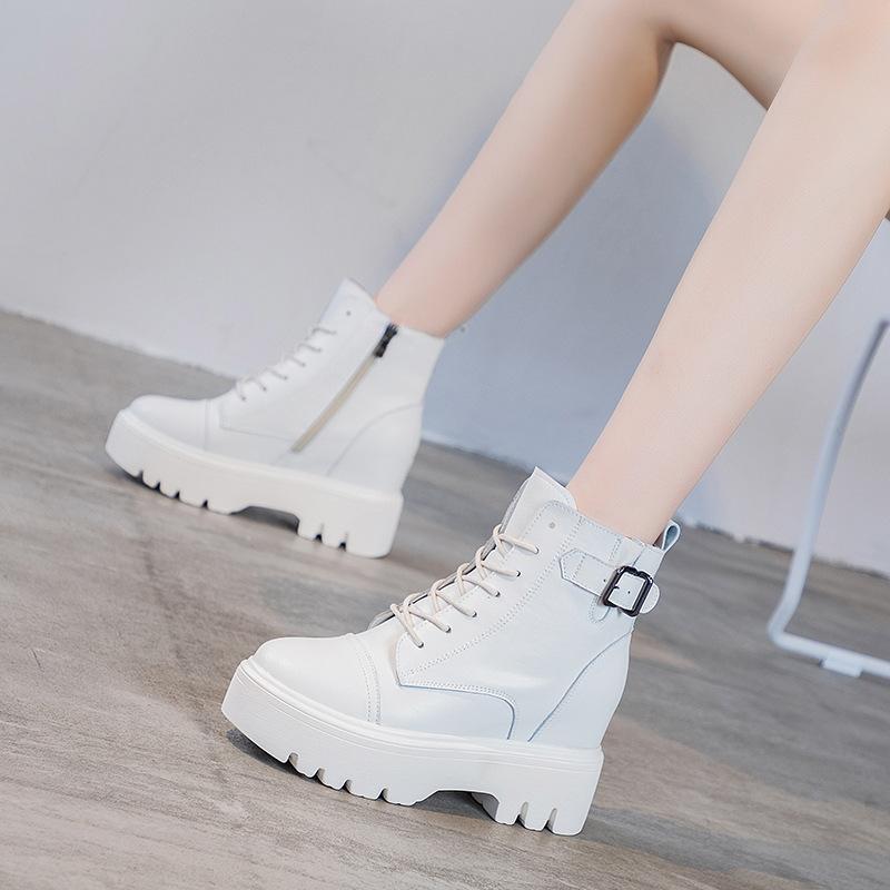 Martin Boots British Style Autumn and Winter New Boots Inner Height Increase CM Tide Ins Short Boots