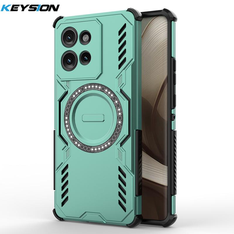 KEYSION Dutý kryt pro odvod tepla pro Motorola Edge 50 5G 50 Neo Magnetické chlazení Nárazuvzdorný kryt na telefon pro Edge 50 Fusion