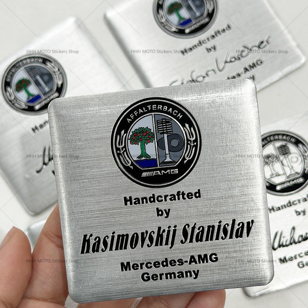 Car Engine Sticker AFFALTERBACH Nameplate Label Emblem Sticker for Mercedes Benz AMG Maybach W205 W213 W166 W177 W463 W464 CLA