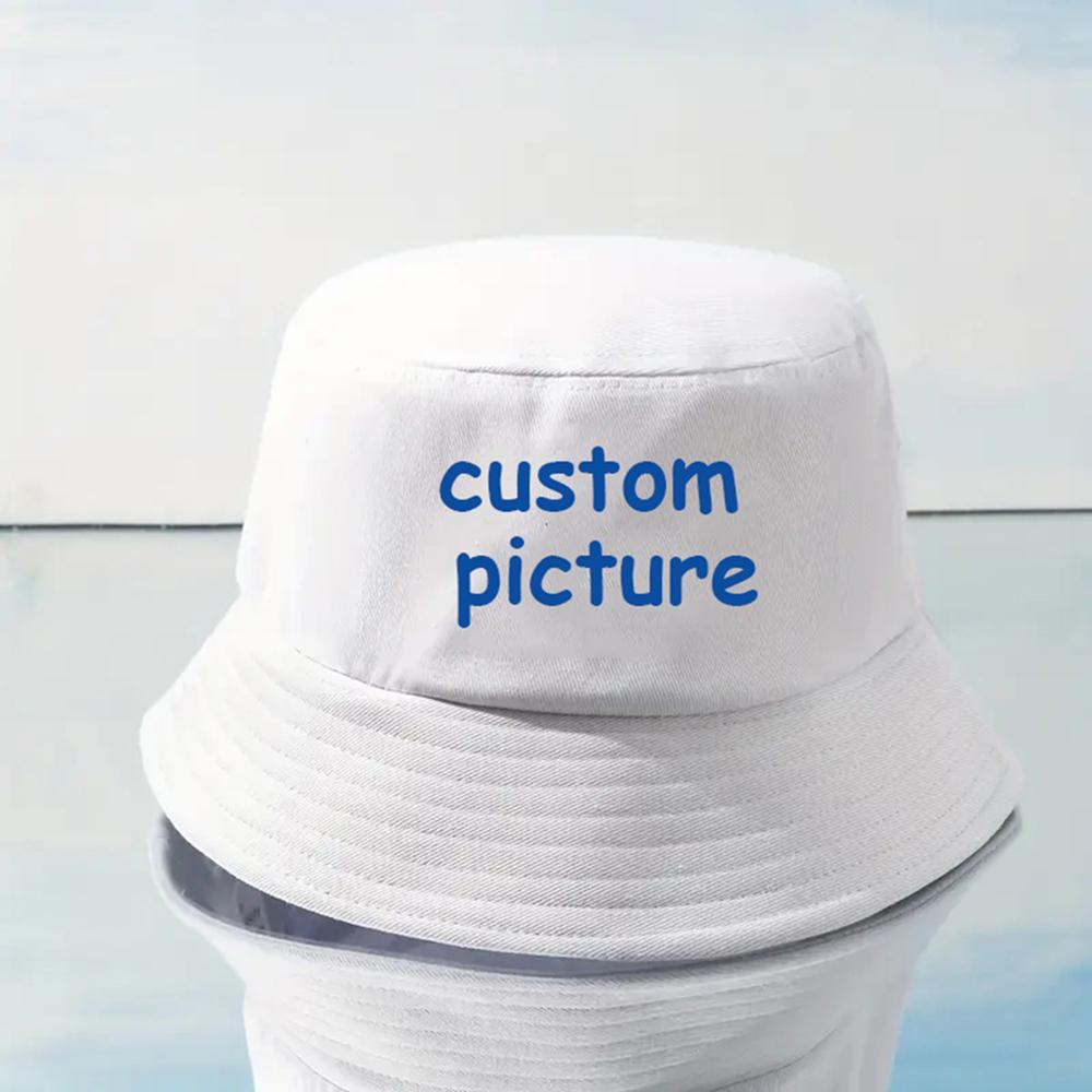Customized Pattern Logo Text Fisherman's Hat Printed Material Comfortable Durable Fashionable Creative Trendy Bucket Hats