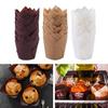 KUCOCOSNEH Paper Baking Cups, Waterproof and Oil-Proof Muffin Baking Cups, Tulip Paper Cups, High-Temperature Resistant Muffin Molds, Heat-Resistant C