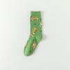 Cute Women's Socks Cartoon Animal Fox Series Fun Fashion Casual Four Seasons Men's and Women's Anti-Friction Mid-Calf Socks