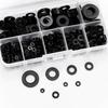 210/350/500pcs Black White Nylon Washers Multi-Size Gasket Ring Kit  Automotive Maintenance