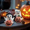 Halloween Ghost Pumpkin Resin Ornament Halloween Ghost Shaped Desktop Decoration For Living Room Bedroom Holiday