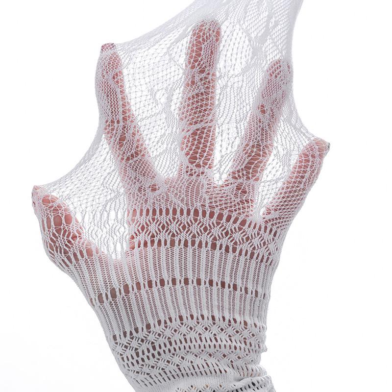Women's Sheer Lace Five-Toe Mid-Calf Socks - Summer Edition