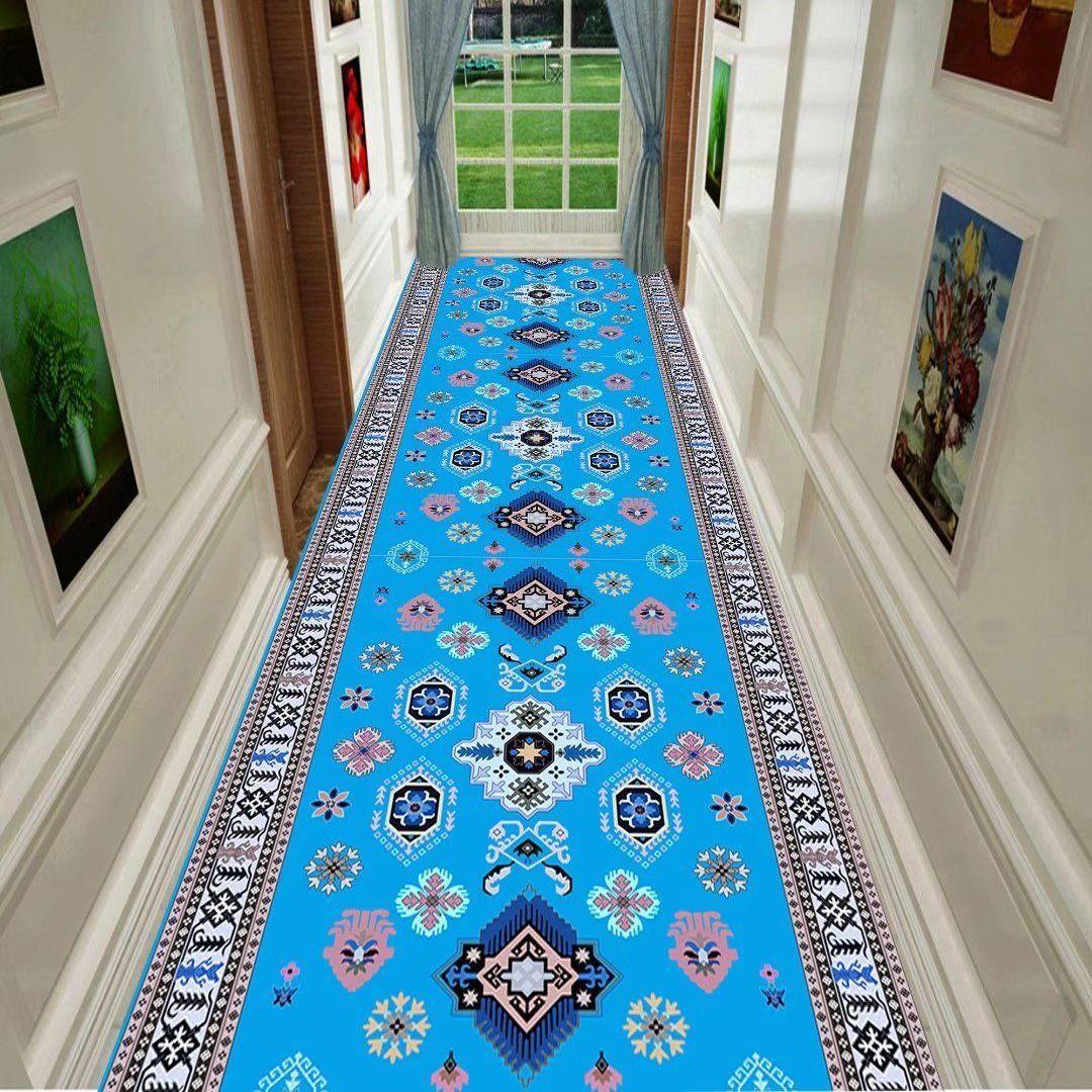 

Длинный ковер в скандинавском коридоре для гостиной, нескользящий коврик для лестницы, ковер для прихожей, серый проход в отеле, свадебный домашний коврик для входа W80*H200CM