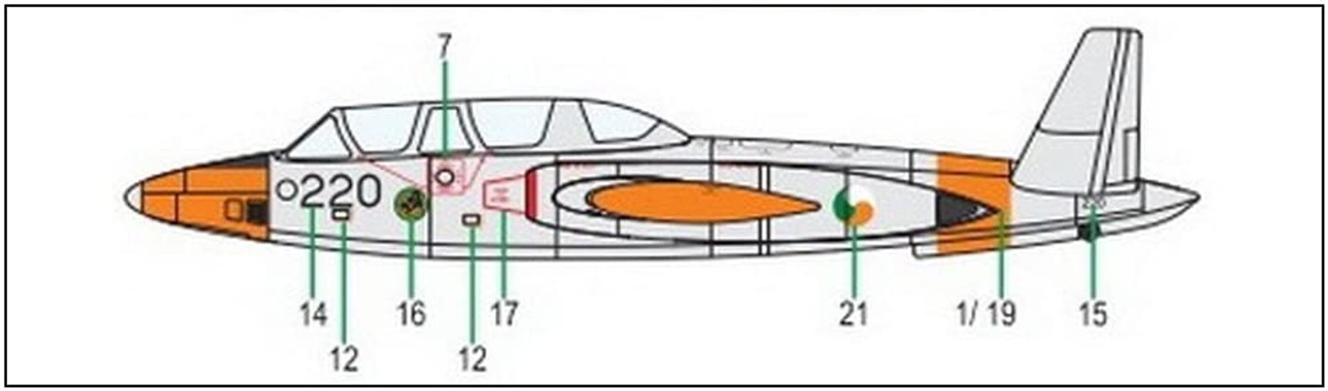 

Miniwing Irish Air Force Fuga Magister Plastic Model MWG144354 1/144 CM.170
