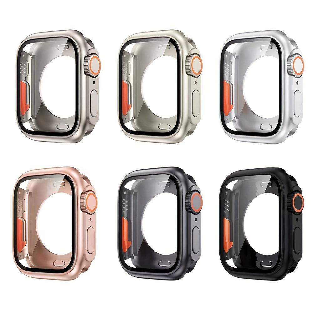 Change To Ultra Full Protector Case for Watch 45 46 44mm Tempered Glass Screen Protector for IWatch Series 10 9 8 7 6 SE 5