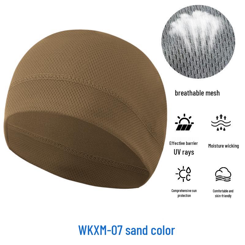 

Summer Mesh Sun Protection Cycling Skull Cap - Breathable High Elastic Ice Silk Sport Liner One Size