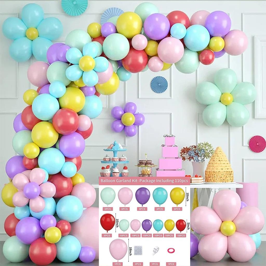 Forest Series Green Balloon Chain Set Children'S Birthday Theme Party Decoration Jungle Arrangement Balloon