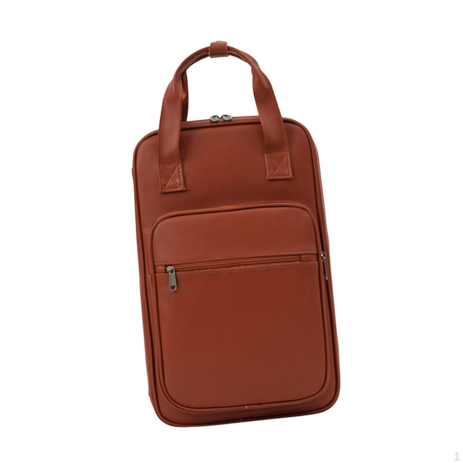 

Backpack for Drum Sticks, PU Leather Holder with Shoulder Strap Performance коричневий