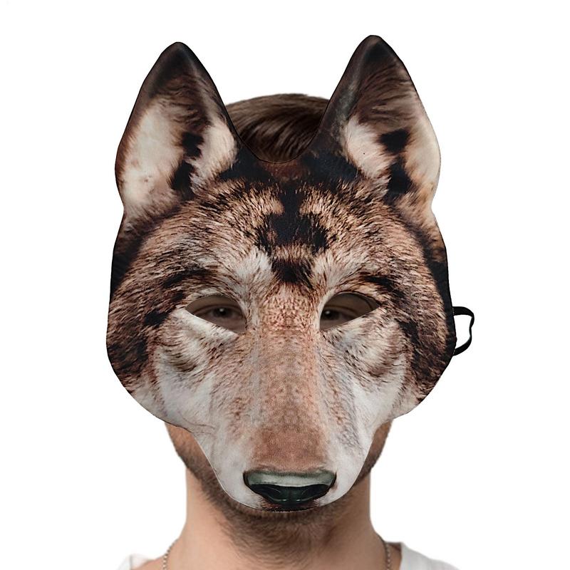 Halloween Pasen Wolf Masker Eng Dier Mode masker Cosplay Kostuum Accessoires Realistisch Gezichtsmasker Hoofdmasker voor Volwassenen