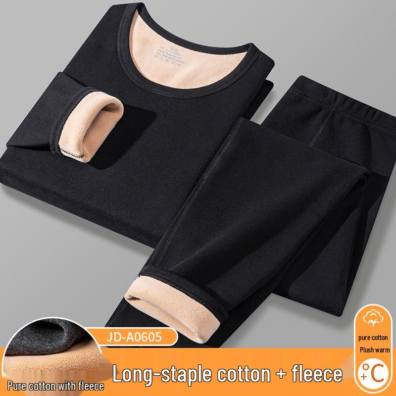 Pánská termální fleecem podšitá základní vrstva s kulatým výstřihem