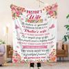 A Precious Blanket Gift for a Pastor's Wife, with a Pink Rose Background Theme, Soft Flannel Blanket, 1pc