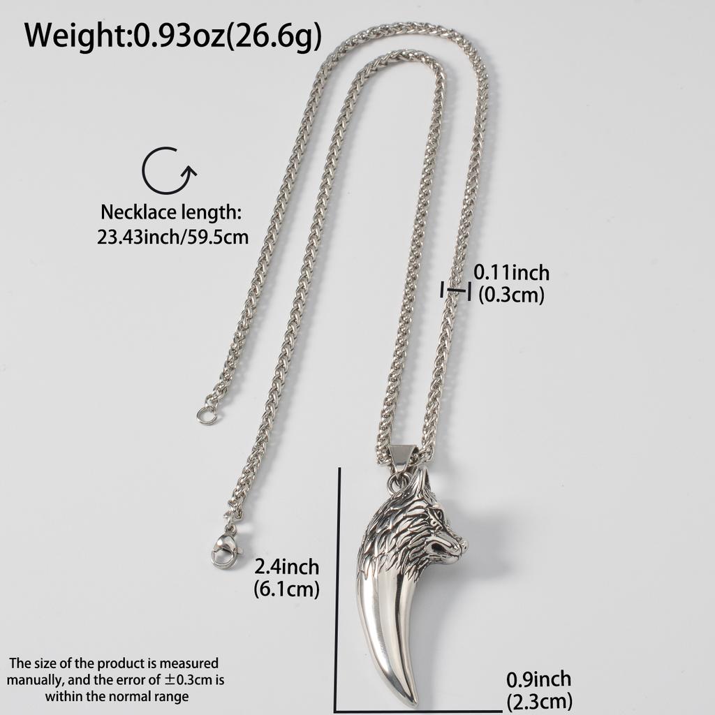Mjolnir Pendant Necklace Stainless Steel Viking Thor Hammer Norse Mythology Gothic Jewelry Black Gift
