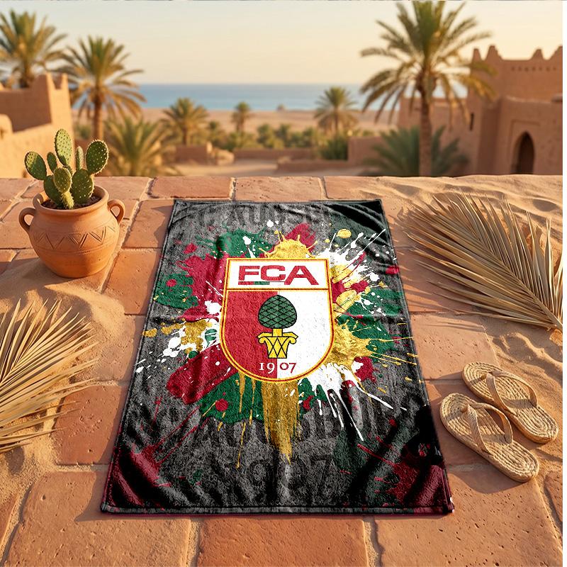 FC Augsburg FC Print Mikrofaser Strandtuch Schnelltrocknend Saugfähig Großes Handtuch für Strand Schwimmen Reisen
