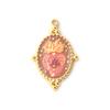 1PC Bear Heart Printed 304 Stainless Steel Pendants 18K Gold Plated Multicolor Enamel Charms Making Necklace  Jewelry Findings