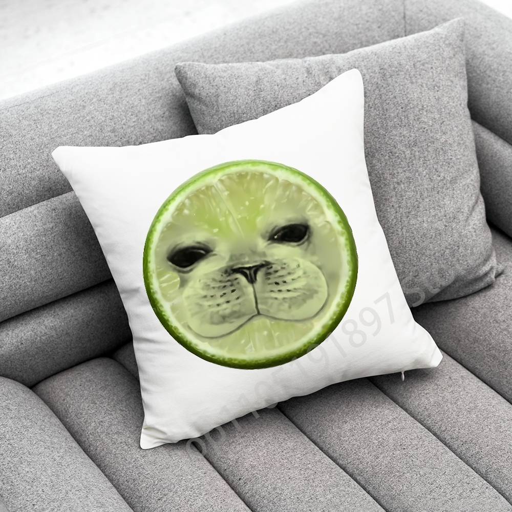 Seal Sea Cute Funny Throw Pillow Case For 50x50cm 40x40cm 55x55cm 45x45cm 30x30cm Square Bedroom Pillowcase Cover