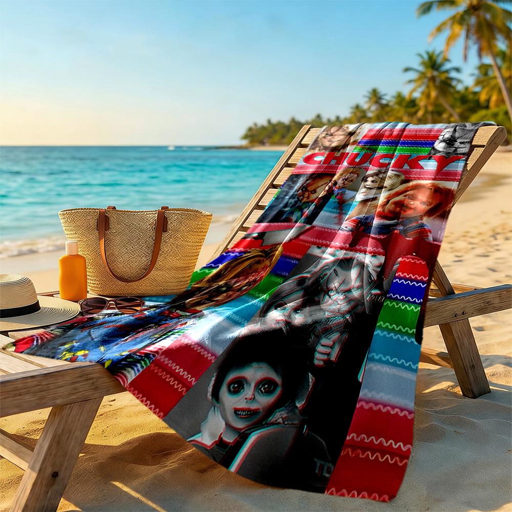 Chuckys Regenbogen-Horror lebendiges Strandtuch Langlebiges bedrucktes Strandtuch Mode-Liebhaber Stilvolles Geschenk für Frauen