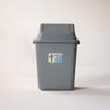 Large Capacity Plastic Flip-Top Trash Can with Lid for Home, Kitchen, Bathroom, Office, or Hotel.