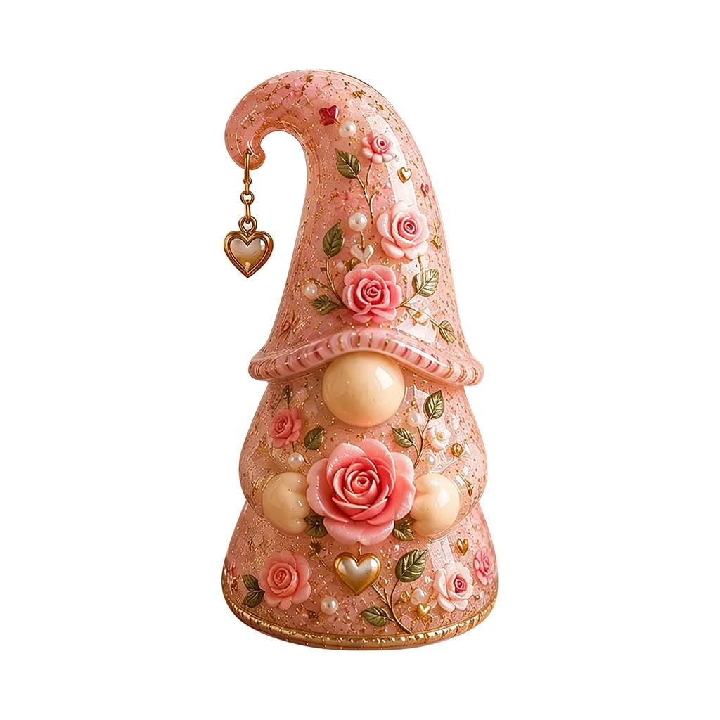 Gnome Resin Ornament with Hug Message Card - Cute Tabletop Decor for Home