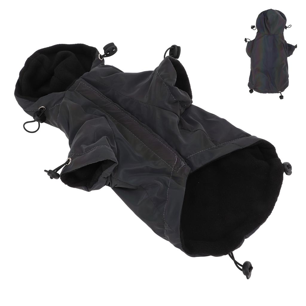 Reflective Dog Coat Adjustable Windproof Dog Cold Weather Coat for Small and Medium Dogs