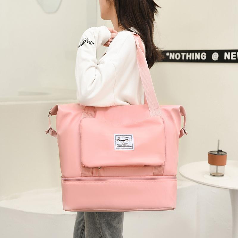 Large Capacity Foldable Travel Duffel Bag Multifunctional Oxford Storage Bag for Short Trips