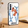 Sardines Fish Art Phone Case Black Silicone Soft For Samsung S25,S24,S21,S22,S23,S30,Ultra,S20,Plus,Fe,Lite